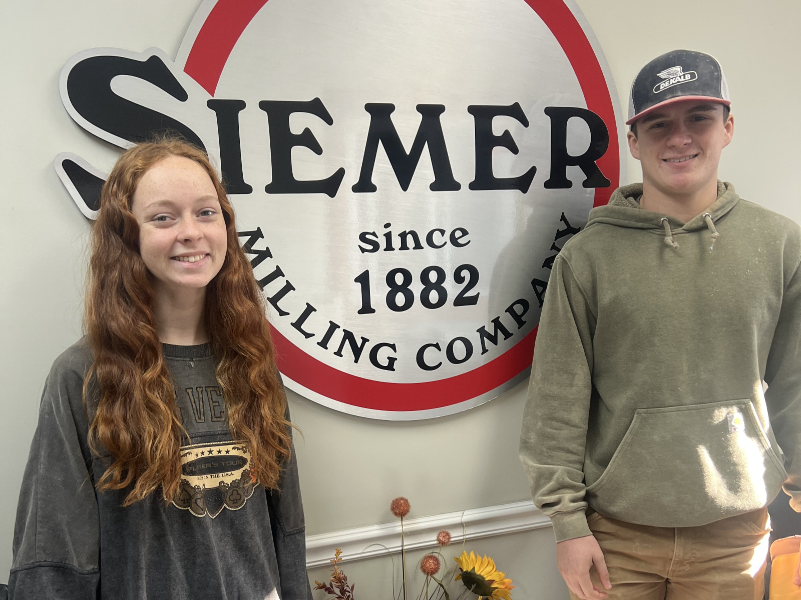 Rebecca Wood and John “Aiden” King Gain Agricultural Experience at Siemer Milling Rebecca Wood and John “Aiden” King Gain Agricultural Experience at Siemer Milling
