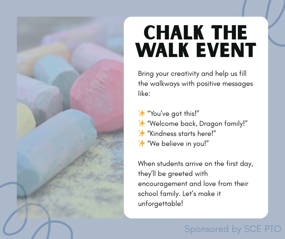 South Christian Elementary to Host Sidewalk Chalk Event to Welcome Students Back South Christian Elementary to Host Sidewalk Chalk Event to Welcome Students Back