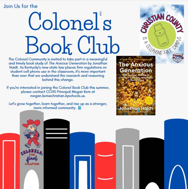 Colonel Book Club Invites Community to Summer Reading Study Colonel Book Club Invites Community to Summer Reading Study