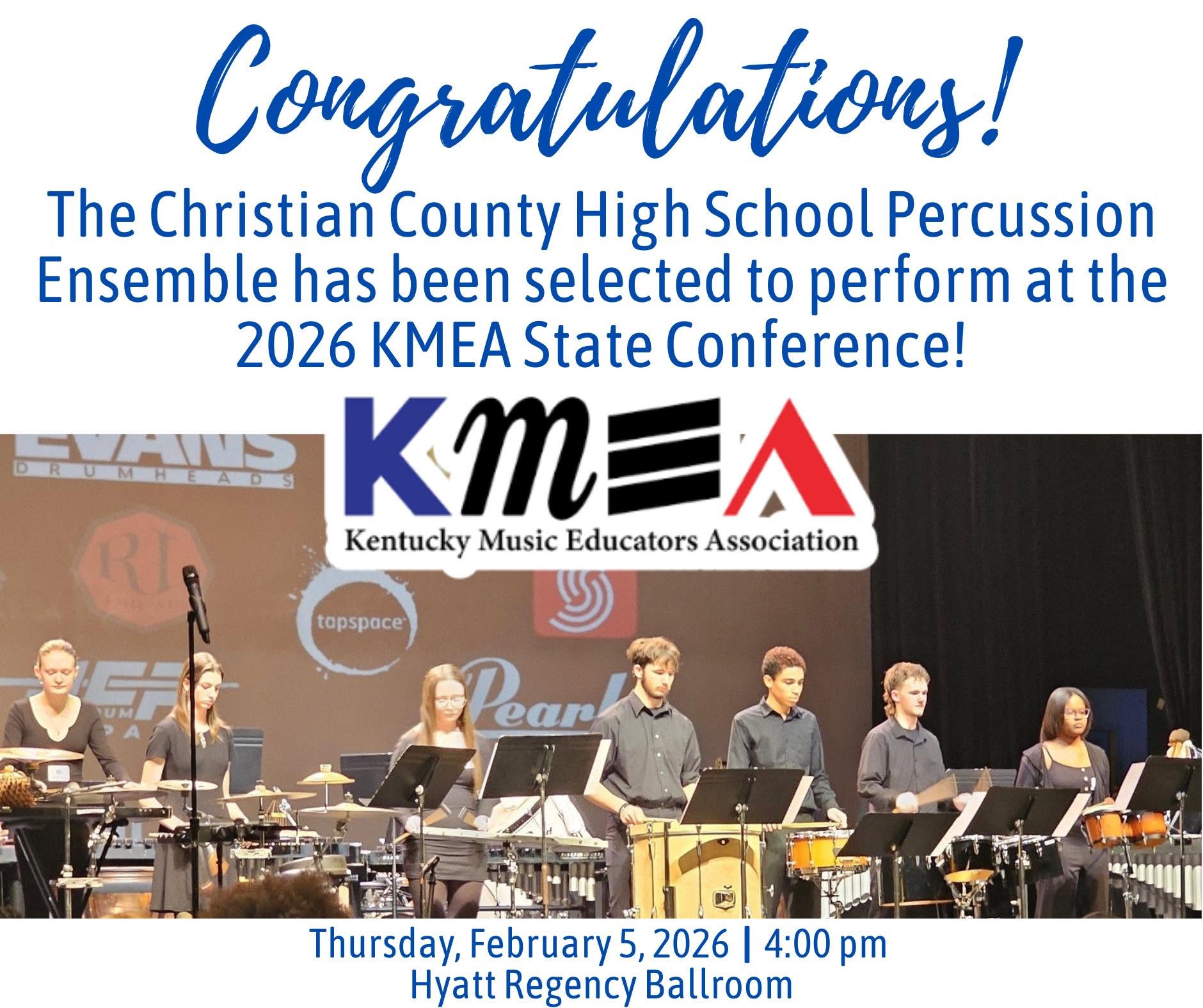 CCHS Percussion Ensemble Earns Spot at 2026 KMEA Conference