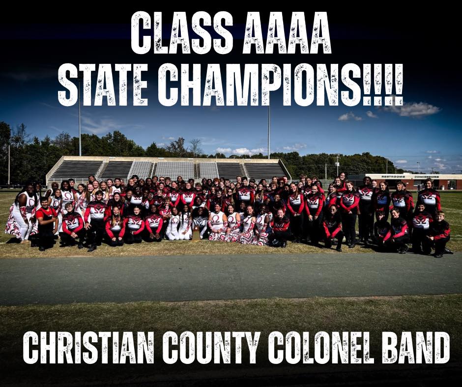 The Champs are Here!! Colonel Band brings home the Class 4A State Championship The Champs are Here!! Colonel Band brings home the Class 4A State Championship